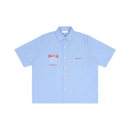 Performative Climber's Uniform - Striped Boxy Button-Up Shirt (Original)