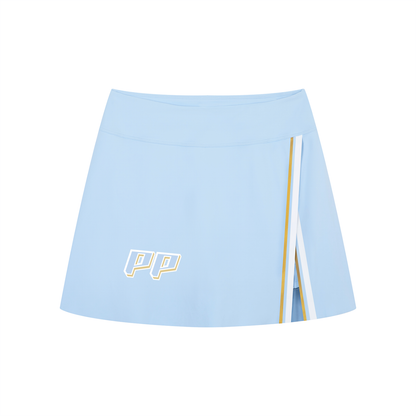 26A-Line Contrast Panel Slit Skort