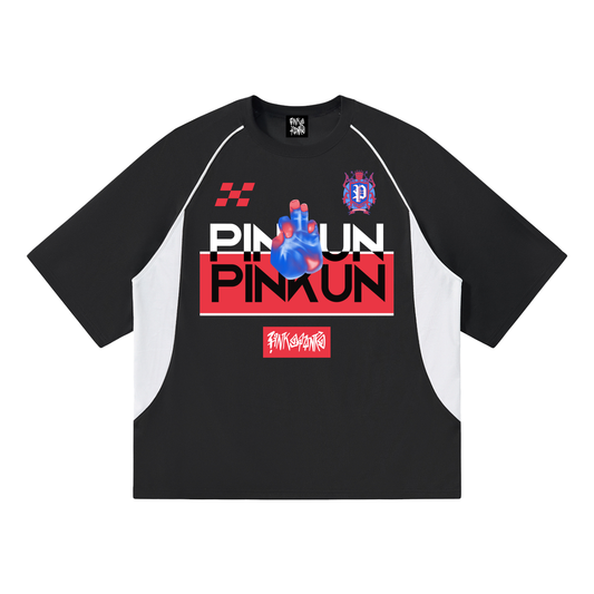 Pinkun Durries - Piping Panel Raglan Tee