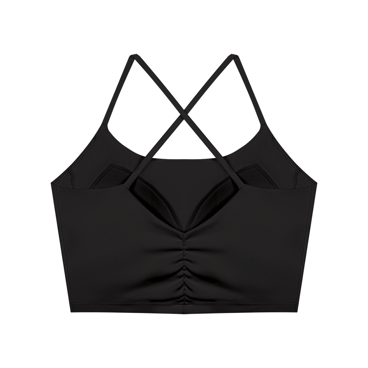 26 Essential - Women's Ruched Cropped Tank Top