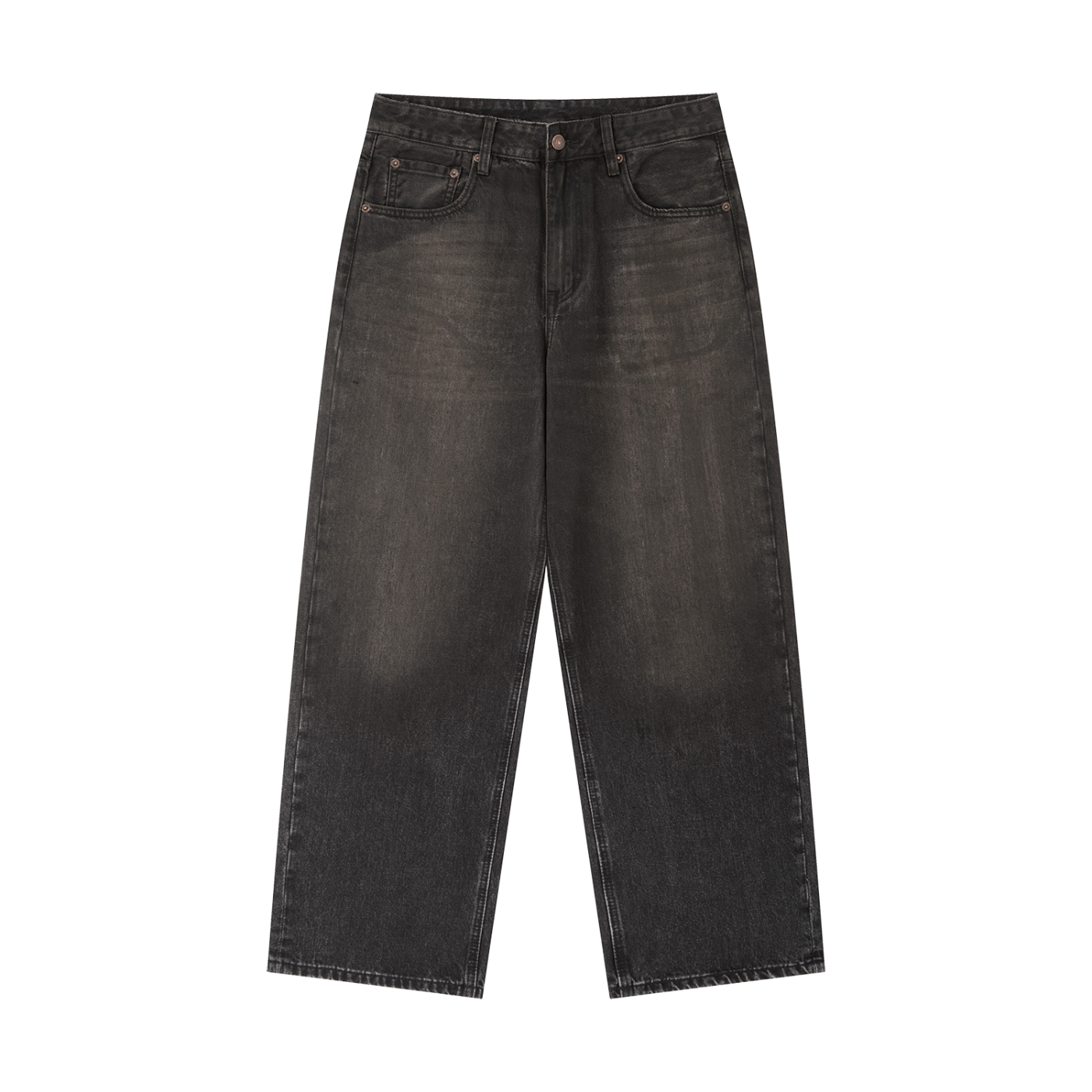 Spider God - Wide Vintage Wash Denim Jeans