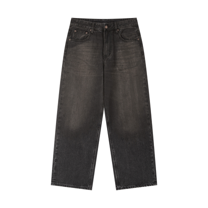 Spider God - Wide Vintage Wash Denim Jeans