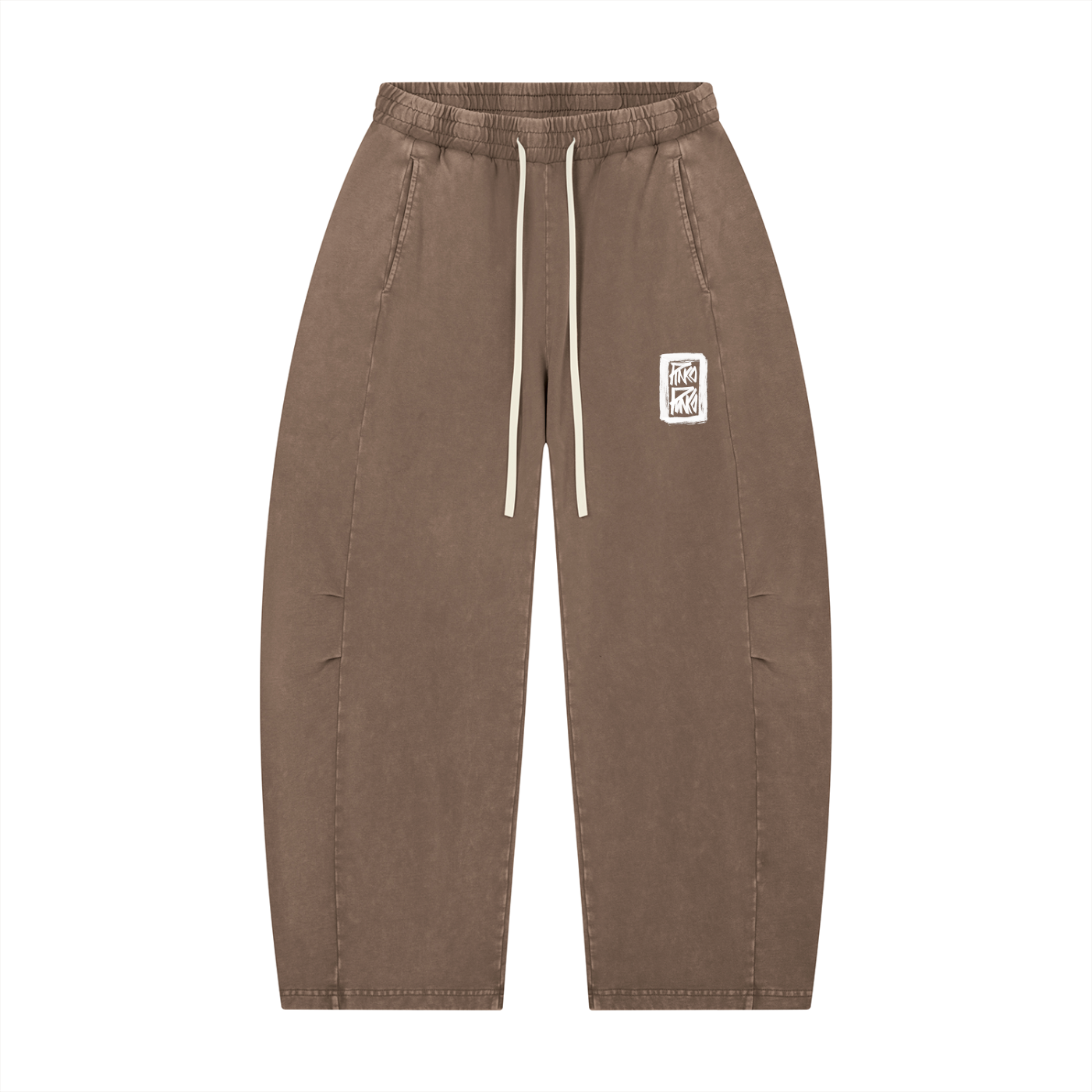 Simple - Mineral Wash Barrel Leg Pants