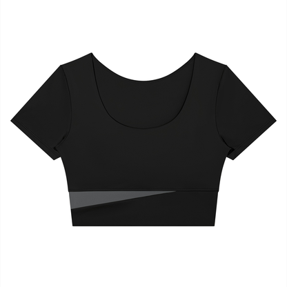 26 Essential - Women's Panelled Crop T-Shirt