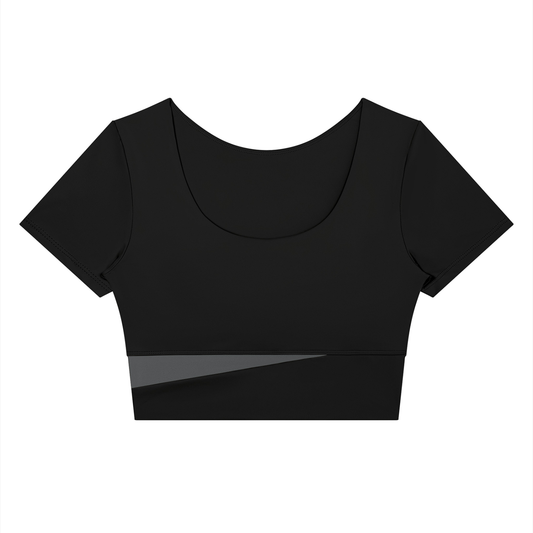 26 Essential - Women's Panelled Crop T-Shirt