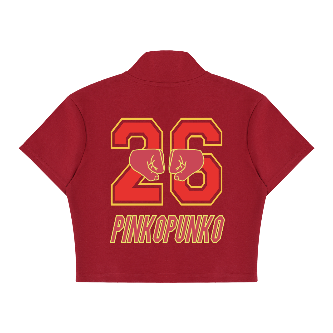 Ganba - Cropped Full Zip T-Shirt