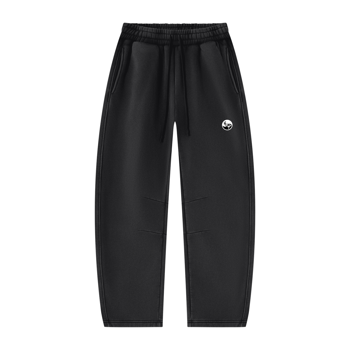 Pin and Pang - Unisex Vintage Wash Barrel Leg Fleece Sweatpants