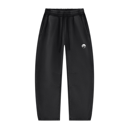 Pin and Pang - Unisex Vintage Wash Barrel Leg Fleece Sweatpants