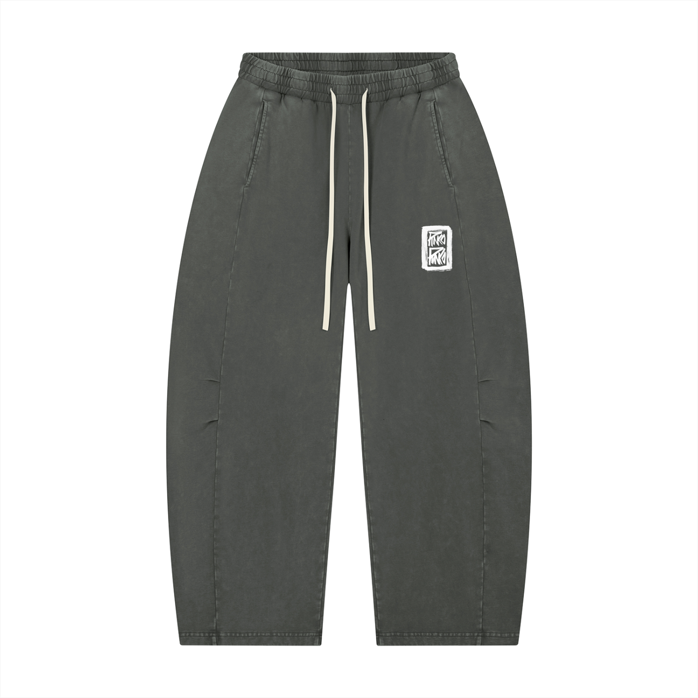 Simple - Mineral Wash Barrel Leg Pants