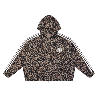 Graffiti - Unisex Leopard Full Zip Hoodie