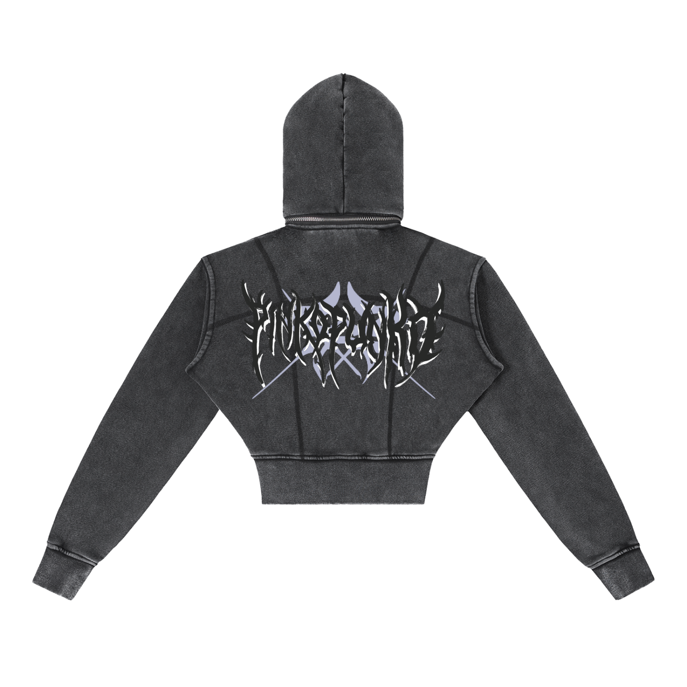 CyberSigil - Vintage Washed Cropped Hoodie