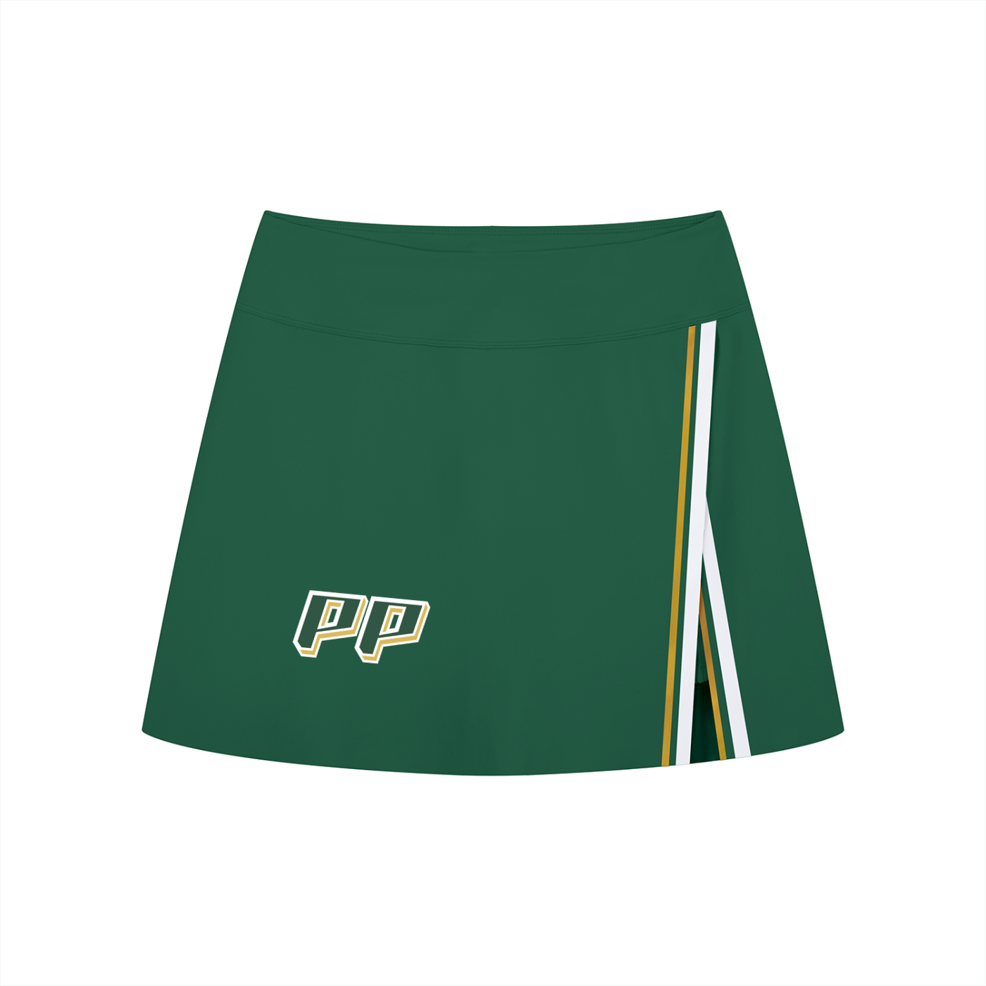 26A-Line Contrast Panel Slit Skort