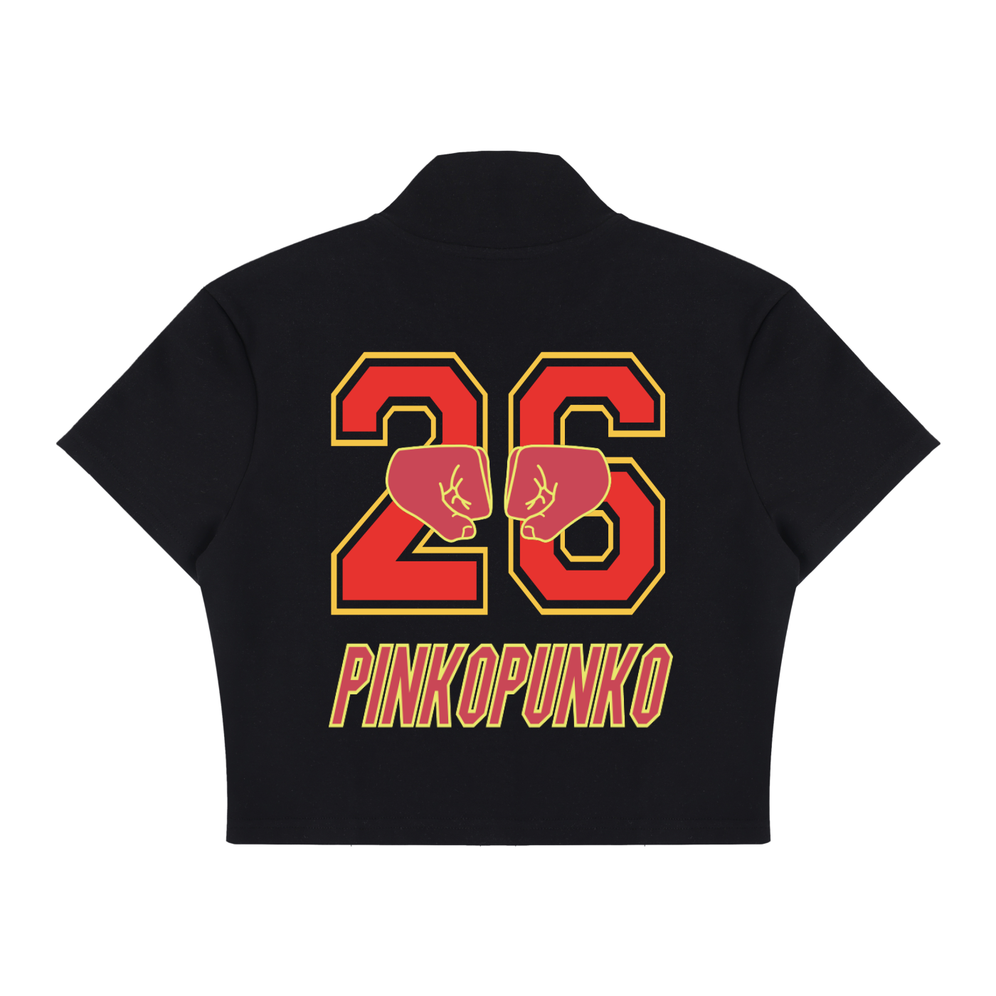 Ganba - Cropped Full Zip T-Shirt