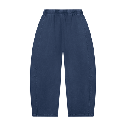 Simple - Mineral Wash Barrel Leg Pants