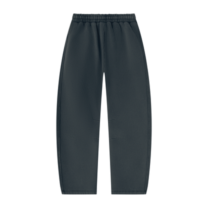Pin and Pang - Unisex Vintage Wash Barrel Leg Fleece Sweatpants