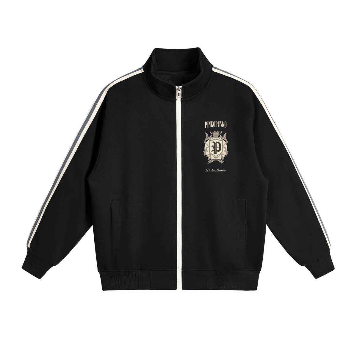 Classy Climber's - Side-Stripe Stand Collar Jacket