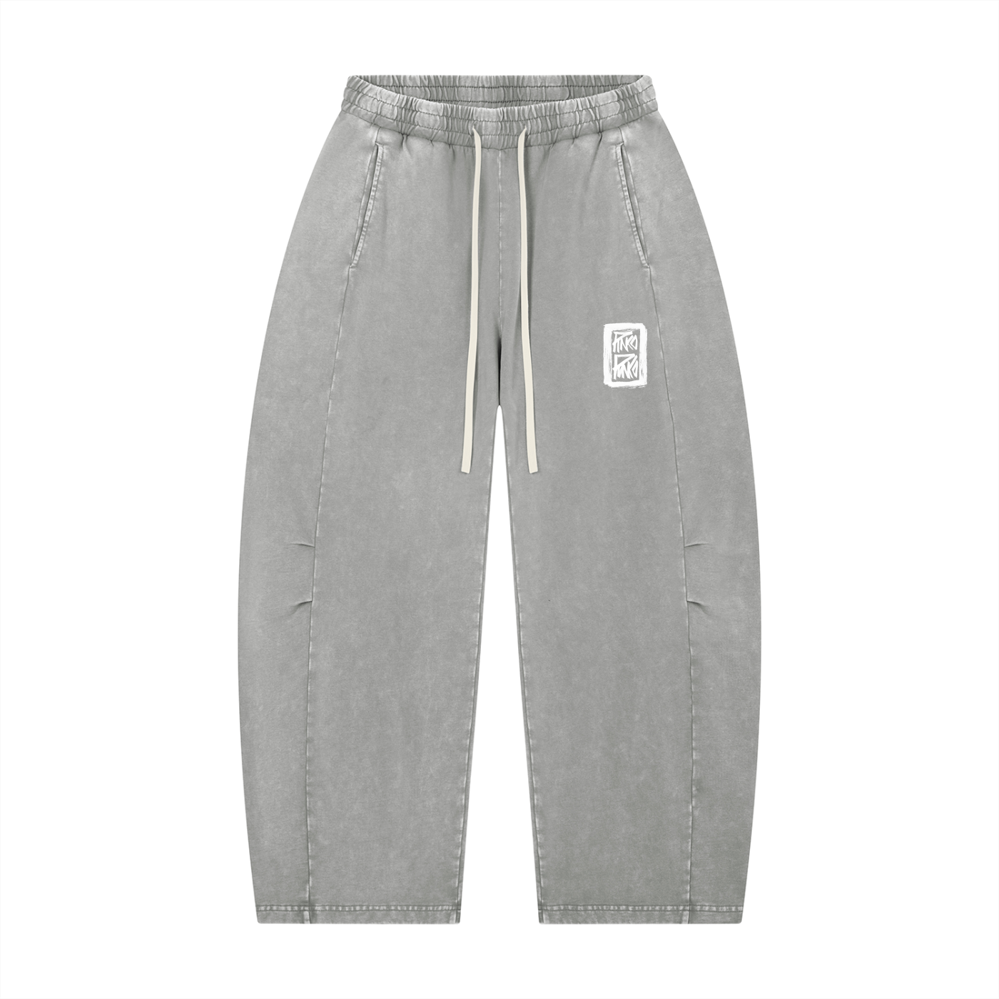 Simple - Mineral Wash Barrel Leg Pants