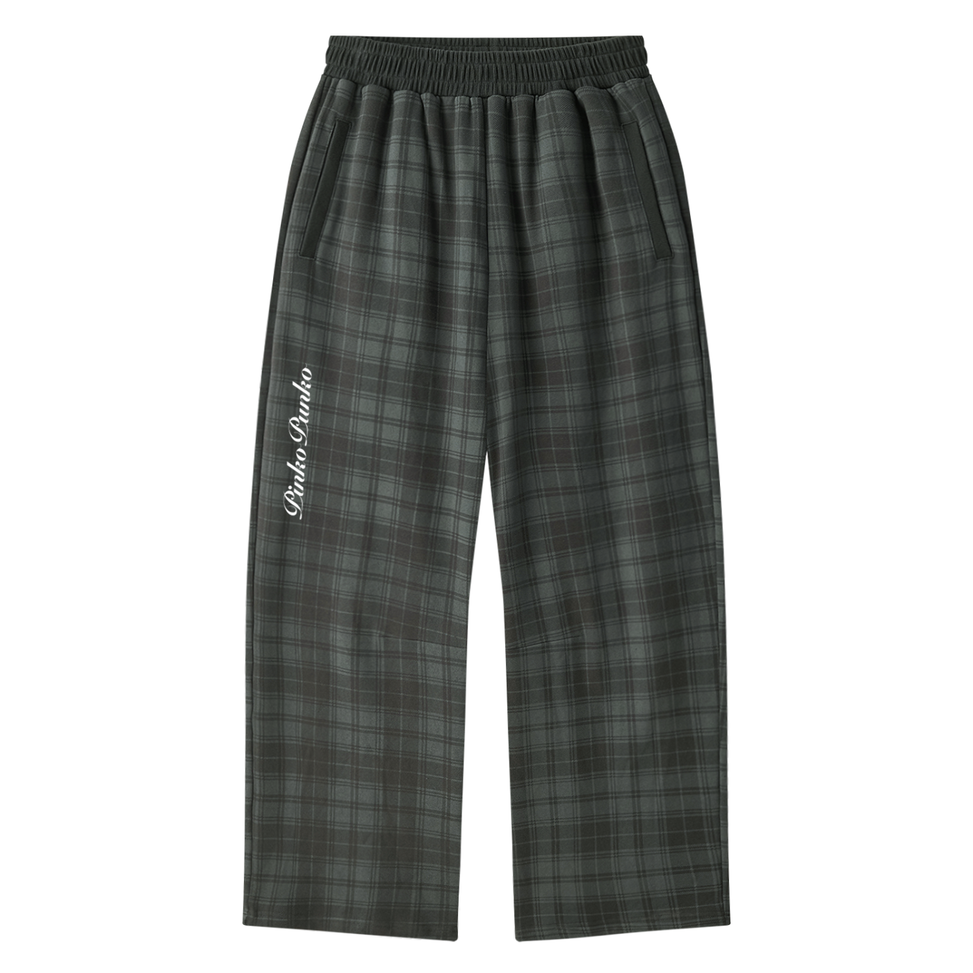 Unisex Plaid Straight Leg Pants