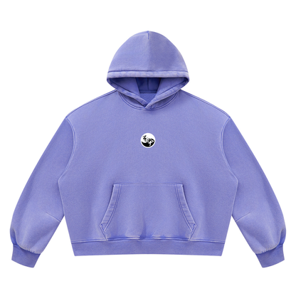 Pin and Pang - Unisex Vintage Wash Boxy Fleece Hoodie
