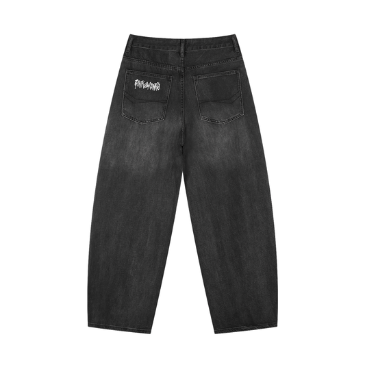 Graffiti - Vintage Wash Barrel Leg Jeans