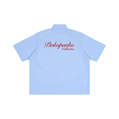 Performative Climber's Uniform - Striped Boxy Button-Up Shirt (Original)