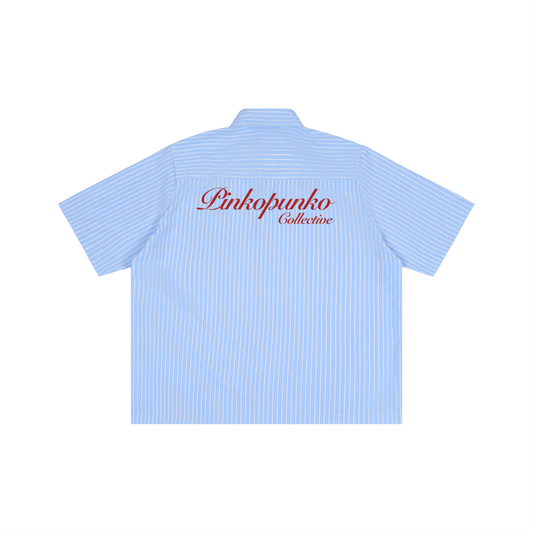 Performative Climber's Uniform - Striped Boxy Button-Up Shirt (Original)