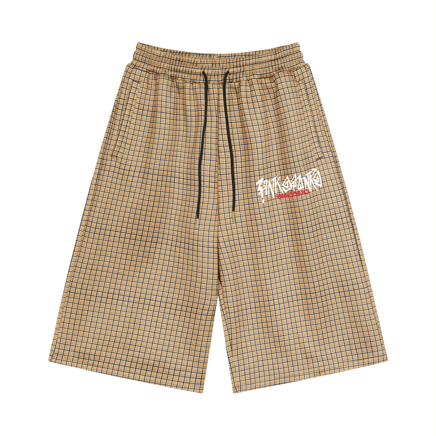 Iconic - Unisex Plaid Drawstring Shorts