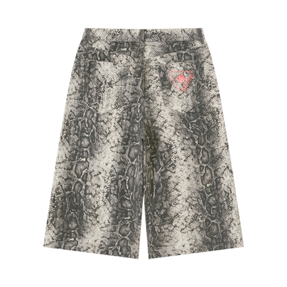 Snake Print Shorts
