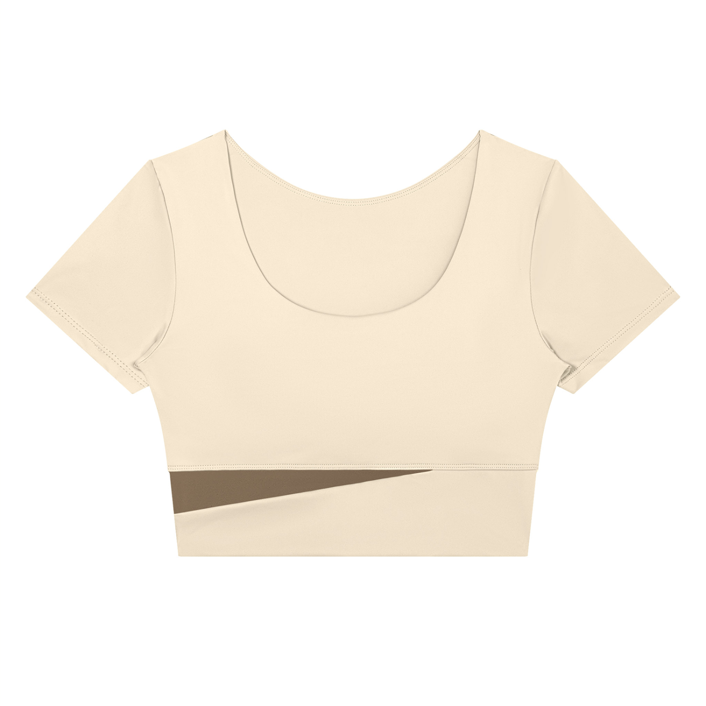 26 Essential - Women's Panelled Crop T-Shirt