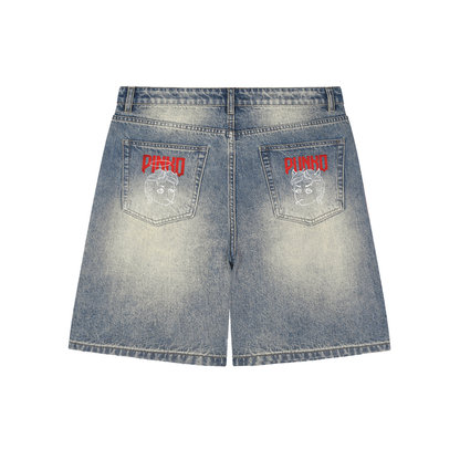 Angel/Devil - Washed Baggy Denim Shorts