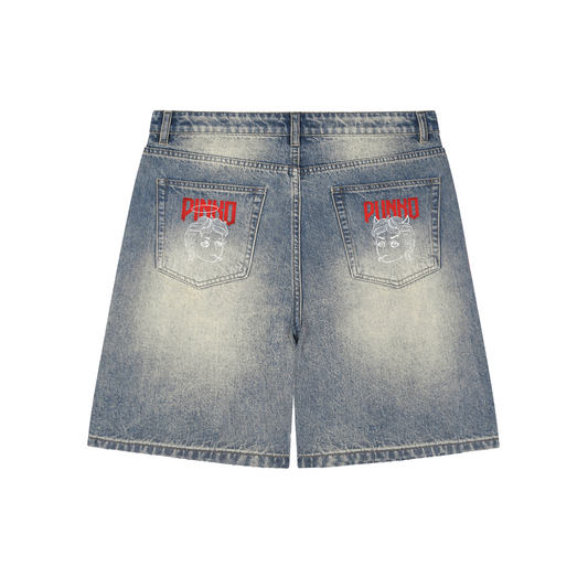Angel/Devil - Washed Baggy Denim Shorts