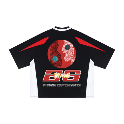 SadRocks Redline Craps - Oversized Color Block Jersey
