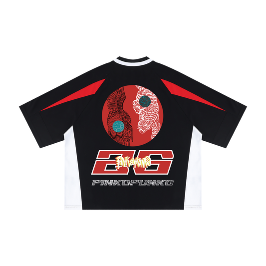 SadRocks Redline Craps - Oversized Color Block Jersey