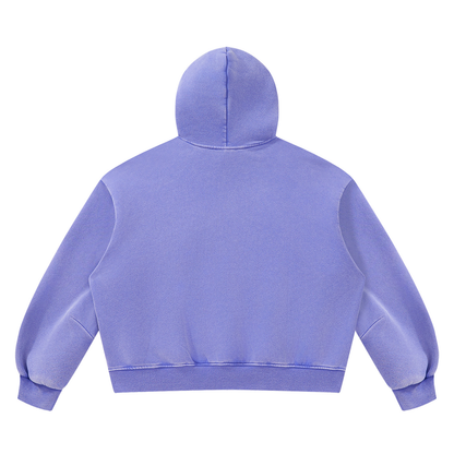 Pin and Pang - Unisex Vintage Wash Boxy Fleece Hoodie
