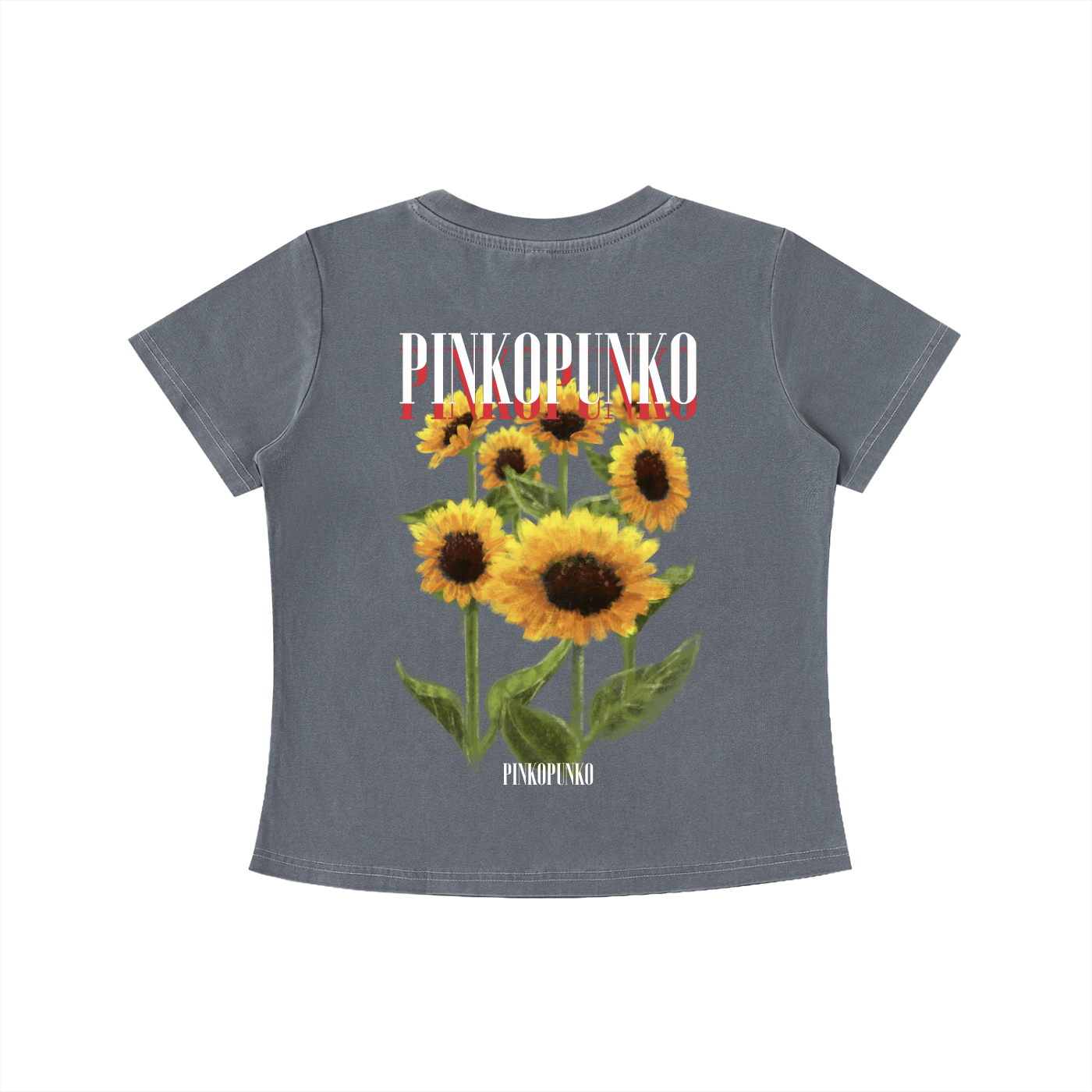 Summer Sunflowers - Washed Slim Fit Tee
