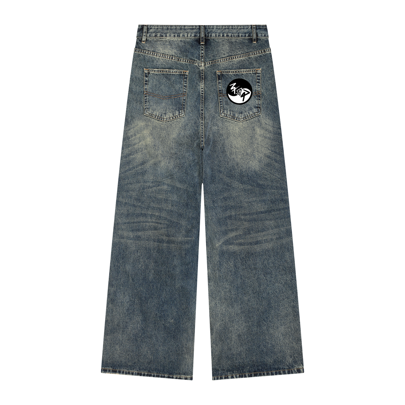 Pin and Pang - Vintage Wash Denim Jeans