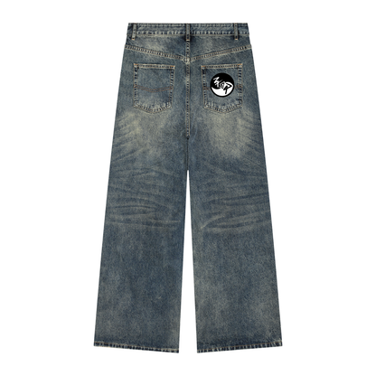 Pin and Pang - Vintage Wash Denim Jeans