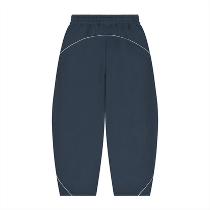 Iconic - Unisex Piping Fleece Barrel Leg Sweatpants