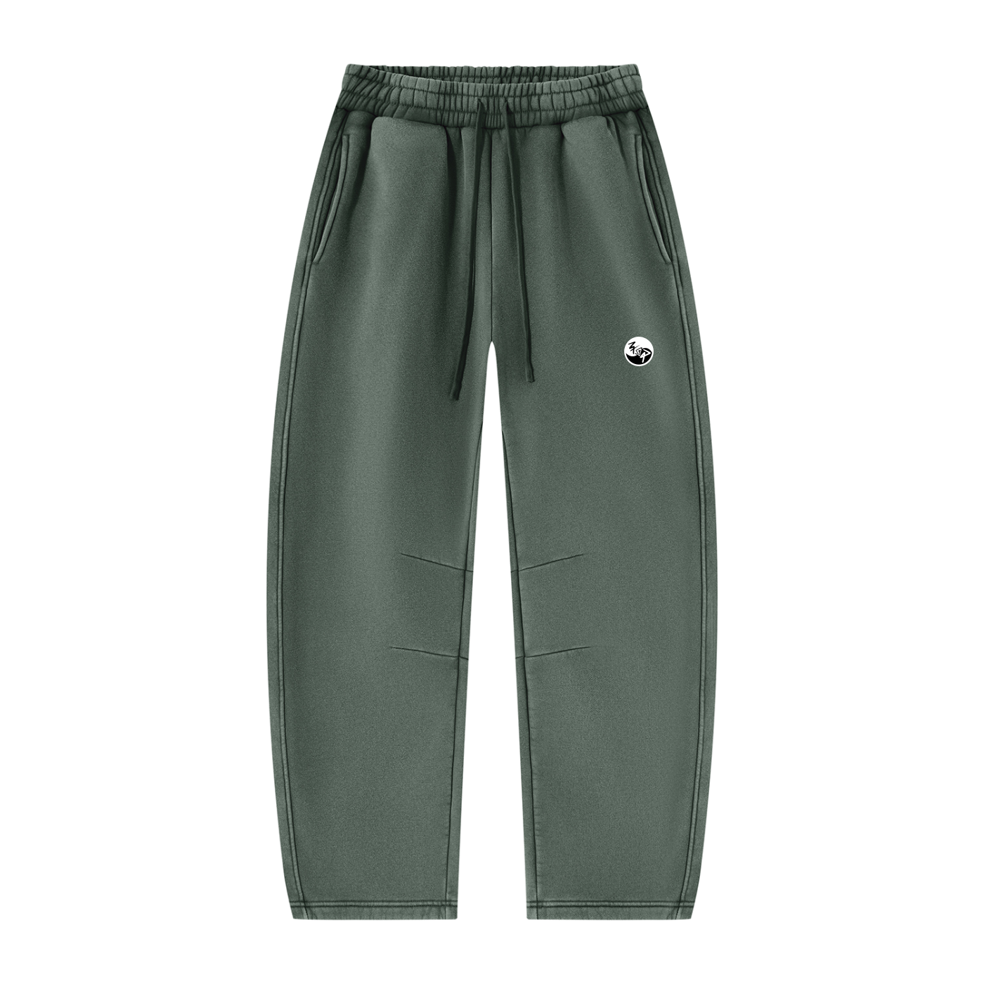 Pin and Pang - Unisex Vintage Wash Barrel Leg Fleece Sweatpants