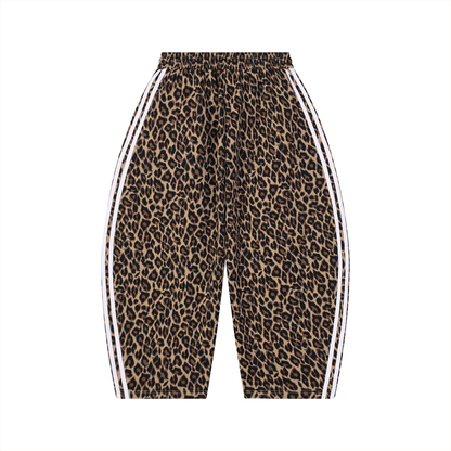 Graffiti - Unisex Leopard Barrel Leg Sweatpants