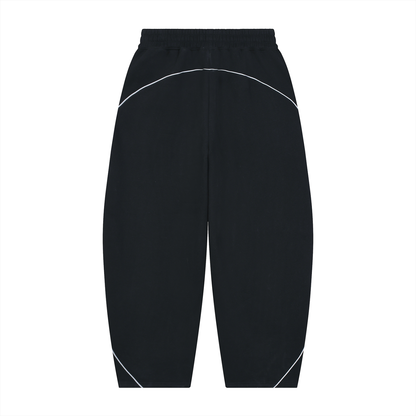 Iconic - Unisex Piping Fleece Barrel Leg Sweatpants